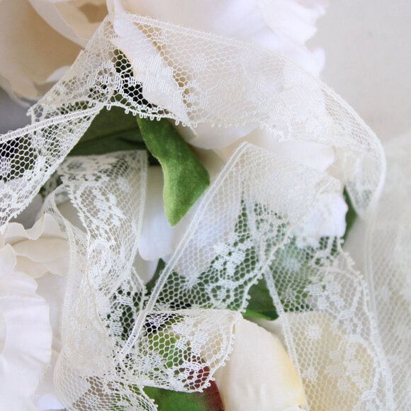 Vintage Ivory Lace Trim, 2 Yards, 1" wide,  Nylon, Sewing Supply - Picture 3 of 10